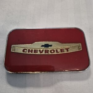 Ford Chevrolet Red and Gold Emblem Badge